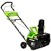 Earthwise SN74018 Cordless Electric 40-Volt 4Ah Brushless Motor, 18-Inch Snow Thrower, 500lbs/Minute, With LED spotlight (Battery and Charger Included) primary