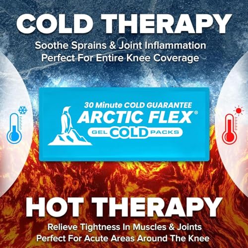 Vive Knee Ice Pack Wrap - Cold/Hot Gel Compression Brace - Heat Support Strap for Arthritis Pain, Tendonitis, ACL, Athletic Injury, Osteoarthritis, Women, Men, Running, Meniscus and Patella Surgery