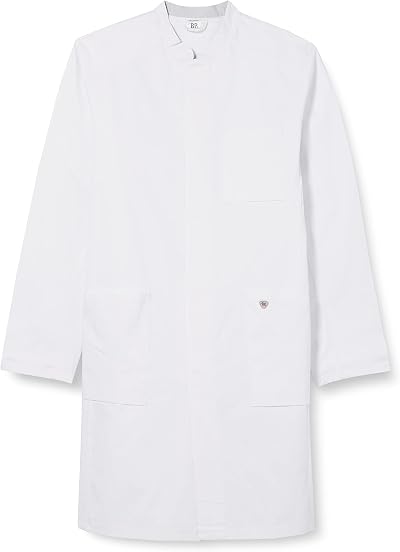 BP Mens Doctor's Coat Long Sleeve Cotton White Size 39/40n Arm Lift System