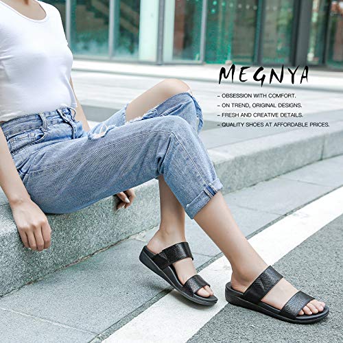 MEGNYA Archies Orthopeic Slides for Women, Cushioned Plantar Fasciitis Sandals for Flat Feet 