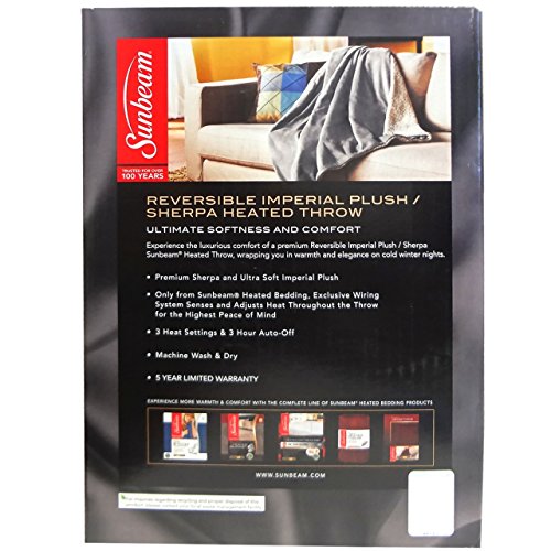 Sunbeam Royal Luxe Microplush Heated Electric Blanket Sunbeam