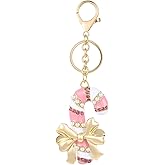 Madison Tyler Pink Christmas Bag Charms | Xmas Cute Pink Tree Penguin Gloves Nutcracker Espresso Martini Keychain