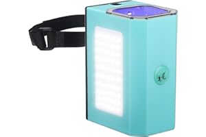 EUPHENG Fishing Lure Glow UV Light UV Bait Light for Night Fishing, Jig Saltwater, Ice Fishing, Hands-Free Strap, Waterproof UV Lamp for Various Luminous Lures