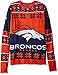KLEW NFL Denver Broncos Big Logo Ugly Sweater, Medium