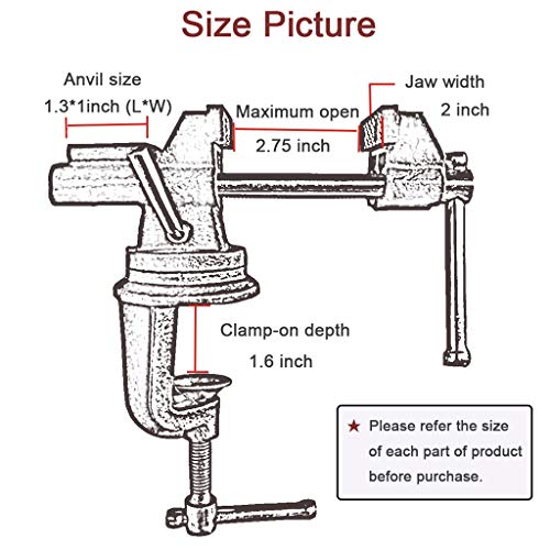 image for Mini Bench Vise Clamp on Vise 2