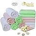 Baby Washcloths Bamboo Bath Towels Organic Reusable Baby Wipes - Hypoallergenic Ultra Soft and Absorbent Face Towel For Sensitive Skin Baby Registry As Shower Gift 12 Pack Baby Wash Cloth 10x10 Inches