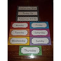 Days of the Week Preschool Learning Center Laminated Bulletin Board Accessory.