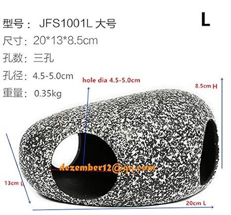 S M L Aquarium Decoration Ceramic Cichlids Rock Hiding Cave