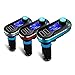 ERolldeeP Wireless Bluetooth Handsfree Car Kit Adapter FM Transmitter BT66 Calling/MP3 Player Dual USB Ports for Cellphones Power Battery charge-Blue