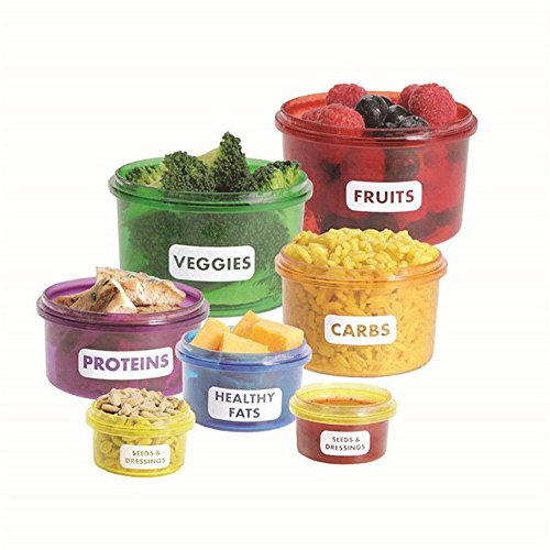 New 7Pcs/set Creative Perfect Portions Food Storage Containers Way box