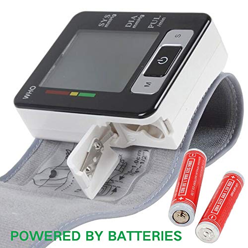 Blood Pressure Monitor, Fully Automatic Accurate Wrist Blood Pressure Monitor with Wristband Automatic Wrist Electronic Blood Pressure Monitor Black