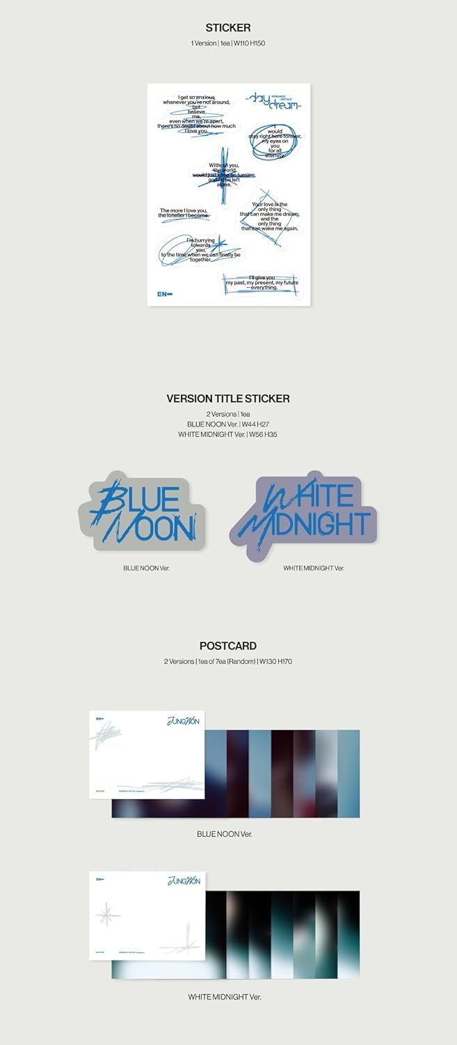 ENHYPEN ROMANCE: UNTOLD Album Repackage BLUE-MOON Ver - CD + Photobook + Poster - Foto 9