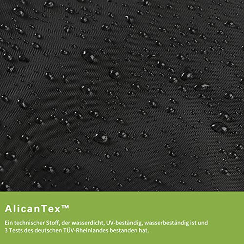 Awnic Bank Abdeckung Schutzhülle für Gartenbank 3 Sitzer Reißfest Wasserdicht Anti-UV (reißfestes Oxfordgewebe, 2-Sitzer Bank 420D) – Bild 4