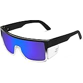 BINGKING Safety Polarized Sunglasses for Men and Women UV400 Protection and Includes Removable Side Shields,ANSI Z87