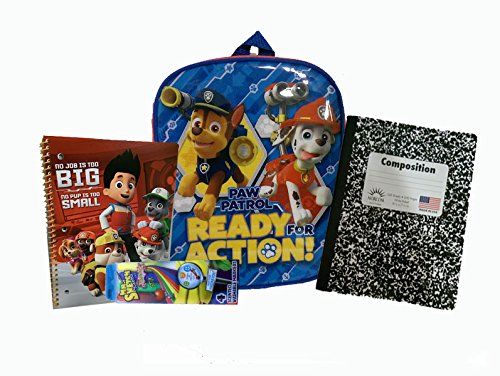Paw Patrol Mini Backpack Back to School Supply Bundle Elementary