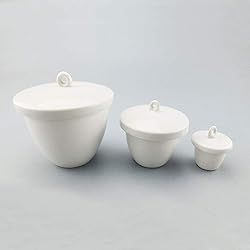 ADAMAS-BETA Porcelain Crucible with Lid, 300ml