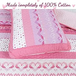 Cozy Line Home Fashions Pink Flower Lace Ruffle
