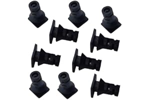 Cable Gland Connector Rubber Strain Relief Sleeves for Power Tool and Appliance Wire Protection, 10-Pack Black/White in Multi