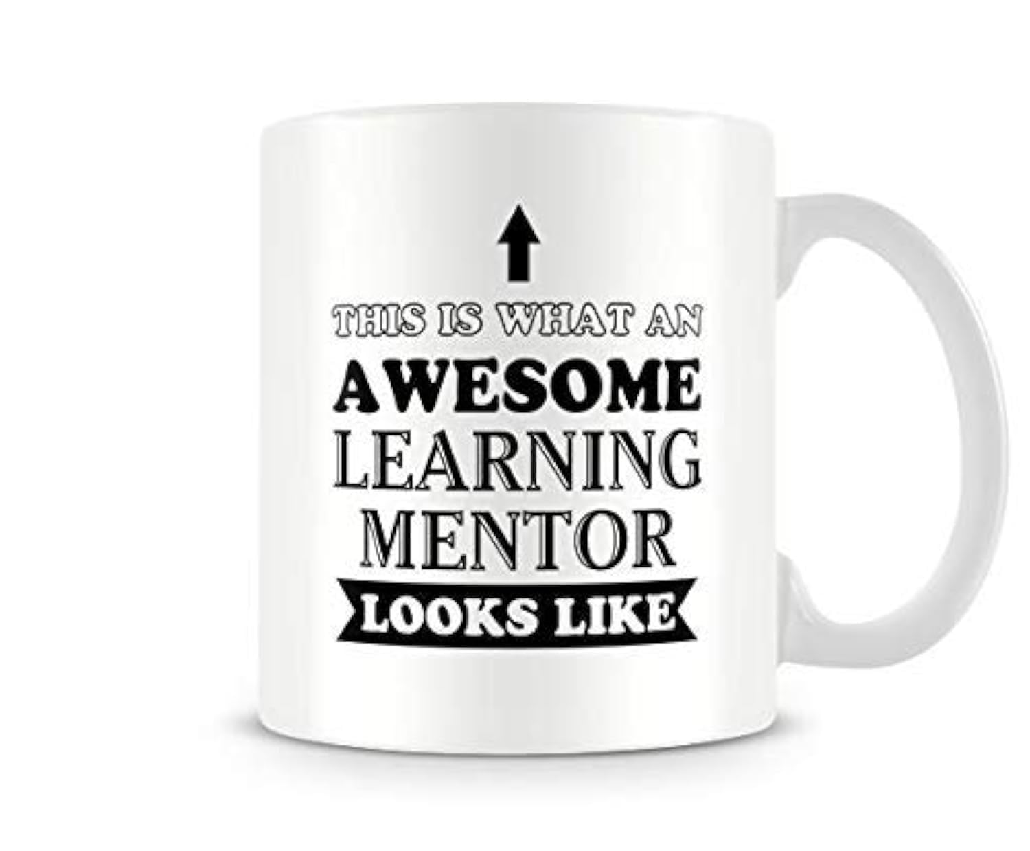 Behind The Glass - Awesome Learning Mentor - Printed Funny Mug - Great Gift/Present Idea, Ceramic, 11fl.oz.