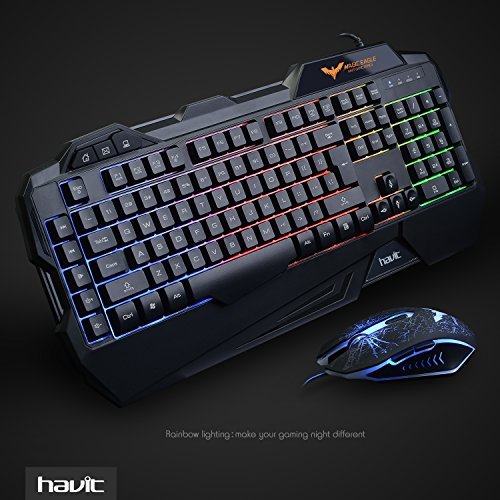 HAVIT-Rainbow-Backlit-Wired-Gaming-Keyboard-and-Mouse-Combo