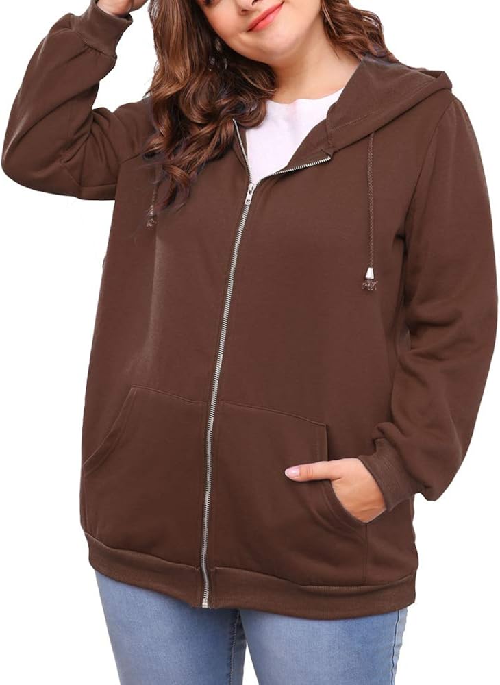 plus size zip hoodies
