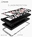 Samsung Galaxy Note 8 Case, Adcoog [Flower] Three Layers Heavy Duty Case for Girls/Women Hybrid Protective Floral Case for for Samsung Note 8 (Black+Flower 5)