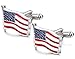 FIBO STEEL American Flag Cufflinks for Men Business Wedding 1 Pair
