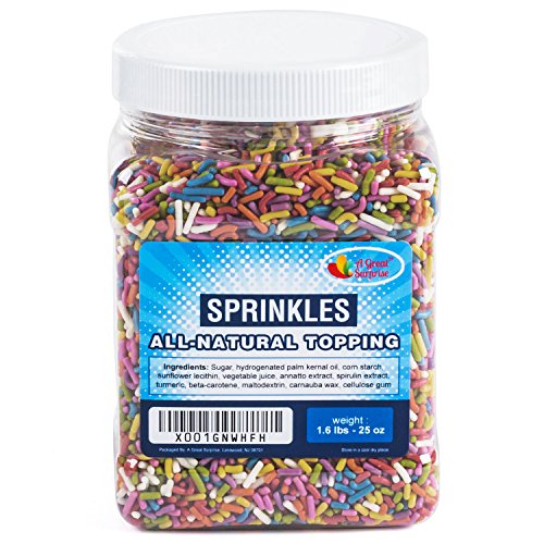 A Great Surprise Natural Sprinkles Rainbow Rainbow Sprinkles with No