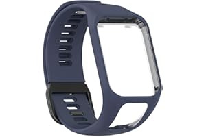 ICRPSTU Compatible with Tomtom Runner 2 3,Spark 3,Golfer 2,Adventurer - Silicone Replacement Strap Bracelet Wristband - GPS Smart Watch Accessories