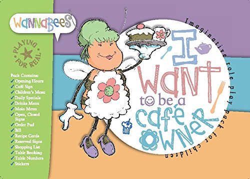 Restaurant Pretend Play Set for Restaurant and Cafe - Pretend Play Cafe Role Play Sets For Kids - Includes Order Pad, Menus, Recipes, Stickers, and More