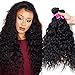 RECOOL Water Wave 4 Bundles 10A Unprocessed Virgin Brazilian Hair Wet and Wavy Human Hair Weave Bundles Natural Color Real Good Quality Hair(18 20 22 24)
