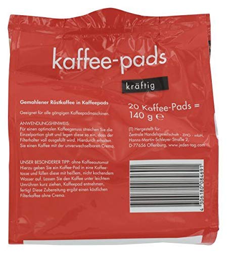 Jeden Tag 20 Kaffeepads Espresso, 140 g – Bild 3