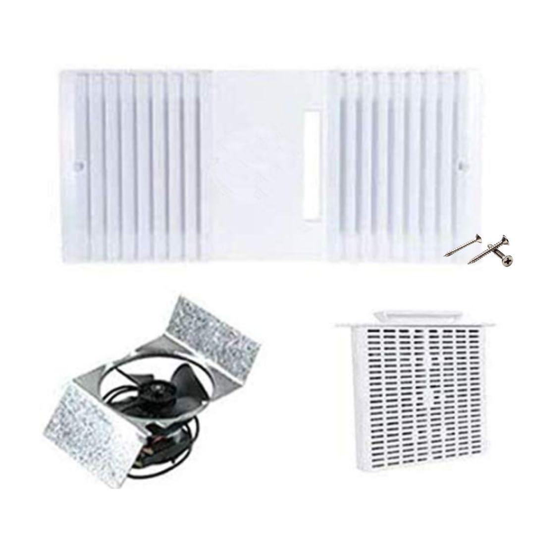 Photo 1 of CA-90 Ductless Exhaust Fan Grille Louver, Motor and Unscented Filter Cartridge, Bathroom Ventilation & Exhaust Fan, Bathroom Ceiling Ductless Fan Set for Residential Remodel - More Quieter, White