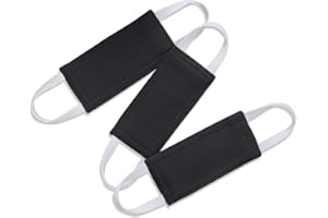 PONY DANCE Baby Door Latch Cover Closer - Nursery Door Silencer with Strong Elastic Straps, Thick Solid Cushion for Noise Reduction, Prevents Slamming, 3 Pieces, 4W x 2L Inches, Black