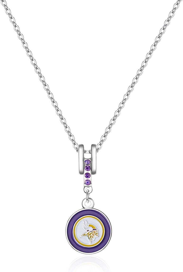 Pro Specialties Group NFL Dallas Cowboys Charm Necklace Silver, 16" Chain - 5/8 x 1 3/8 Charm : Clothing