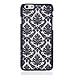 Moonmini Baroque Retro Court Lace Pattern Texture Hard Plastic Clear Case for Apple iPhone 6 / Apple iPhone 6S 4.7 inch Damask Black