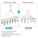 senbowe Foldable Clip and Drip Hanger, Clothes Hanging Drying Rack Sock Hanger Underwear Hanger with 12 Clips, Hanger for Towels, Bras, Baby Clothes, Gloves, Aluminium Alloy Laundry Hanging Air Dryer