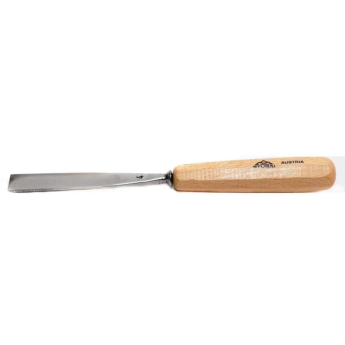 Stubai 550416 Type 4 Long/Polished Woodcarving Chisel, Grey/Beige, 16 mm