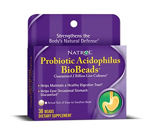 Natrol Probiotic Acidophilus BioBeads, 30 Beads (Pack of 2) Natrol Probiotic Acidophilus BioBeads, 30 Beads (Pack of 2)