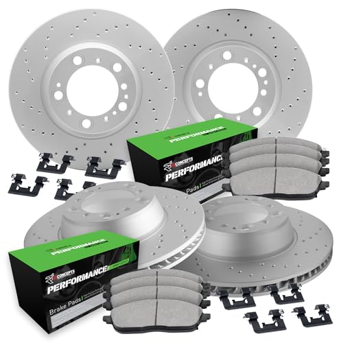 R1 Concepts Front and Rear Brake Kit Fits 2008-2011 Audi TT; 2009-2011 Audi TTS…