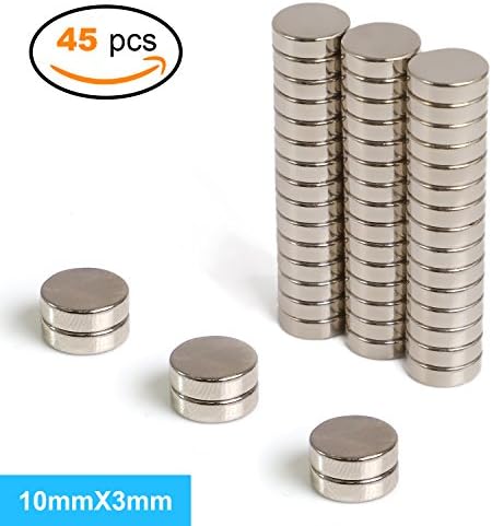 Refrigerator Magnets, 45 Pcs Thicken Fridge Magnets, 10 x 3 mm