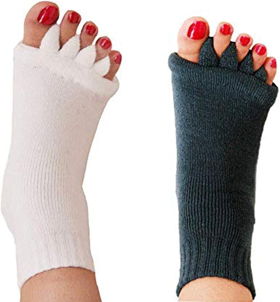 Toe Separator Socks,Yoga Sports Gym Health Massage Foot Alignment Socks