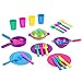Peradix Play Dishes Kitchen Accessories Utensils Cookware Tableware Playset Plates and Bowls Set Children Dish Set Little Chef Pretend Role Play Cooking Toy for Children Kids Toddlers