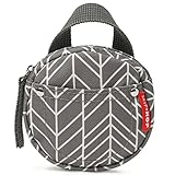 Skip Hop Grab & Go Pacifier Pocket, Grey Feather