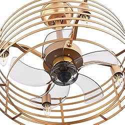 20" Industrial Ceiling Fan with LED Light Remote