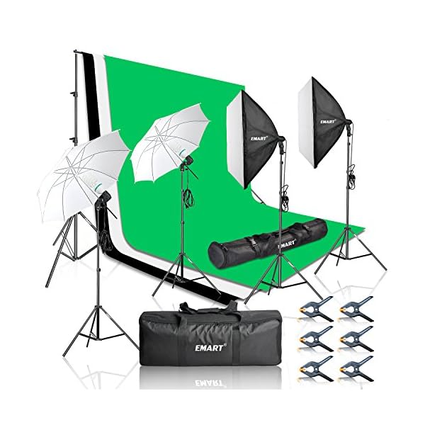 Emart 2000W Photography Vedio Studio Lighting Kit, Softbox Umbrella