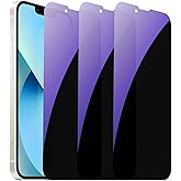 BWEDXEZ 3 Pack Anti-Blue Privacy Tempered Glass for iPhone 16e / iPhone 14 / iPhone 13/13 Pro Anti-Spy Screen Protector Anti-Peeping Film 6.1 inch