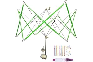 KNEWMART Yarn Swift Yarn Ball Winder with Easy Installation for Yarn Storage, Contain 1 Pcs Scissors + 10PS Knitting Stitch Markers + 10PS Plastic Needles