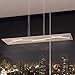 VONN VMC31400AL Modern Linear LED Chandelier Lighting with Adjustable Hanging Light, Silver