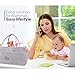 Baby Diaper Caddy Organizer - Portable Large Gray Felt Diaper Caddy Tote for Changing Table - Boy Girl Shower Gift Basket - Nursery Storage Bin and Car Travel Organiser for Diapers and Baby Wipes